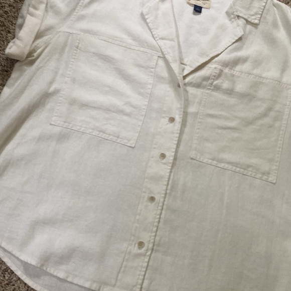 Womens Linen Universal Thread Top size large White - Picture 5 of 7